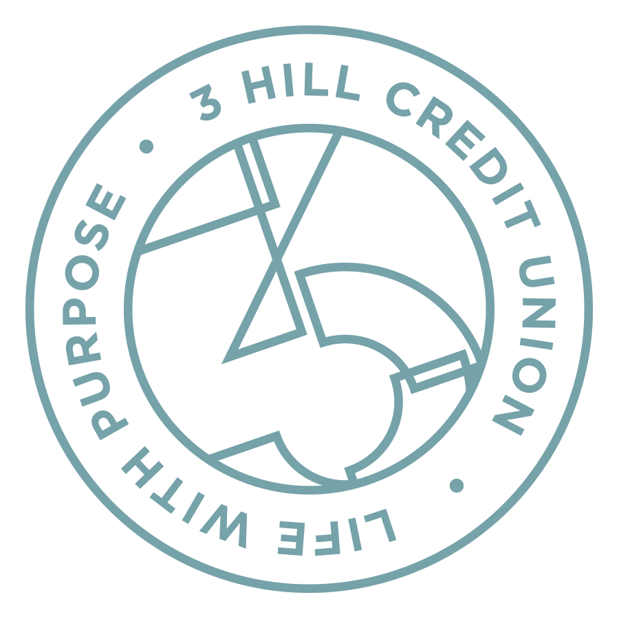 Life with purpose. - 3Hill Credit Union - Circle Badge